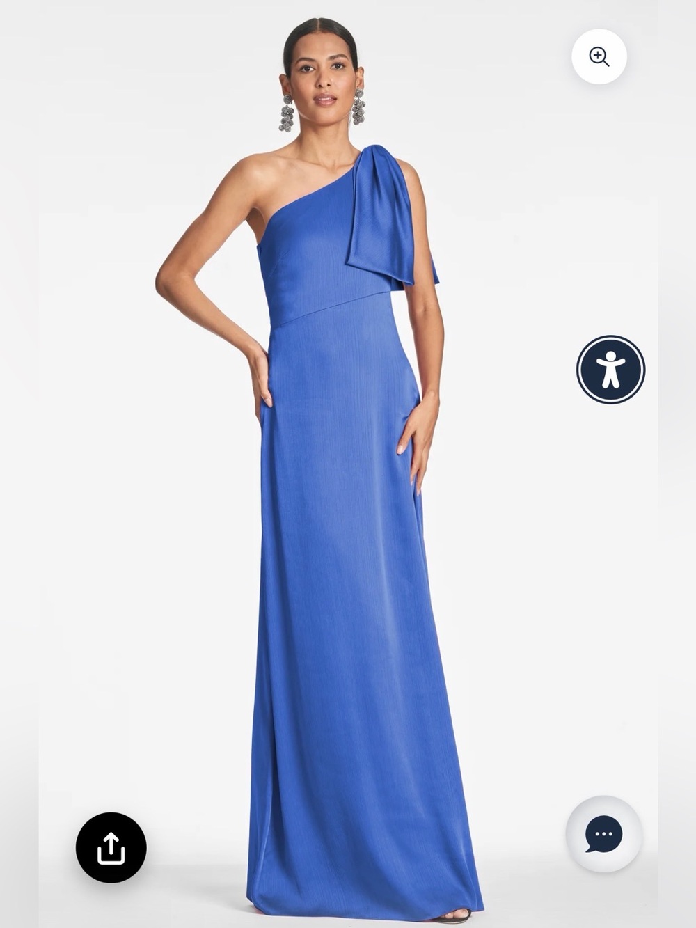 Sachin + Babi One-Shoulder Maxi Dress in Royal Blue/French Blue
